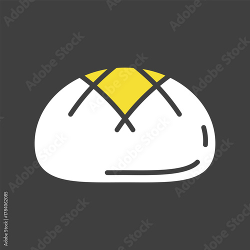 Round Boule Bread Loaf Glyph Icon