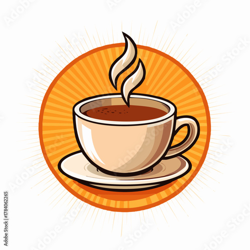 Dampfende Tasse Kaffee