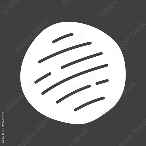 Traditional Pita Flatbread Cuisine Glyph Icon