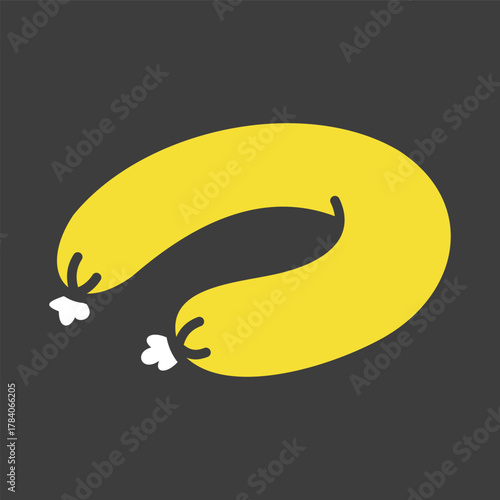 Ring Bologna Sausage Glyph Vector Icon