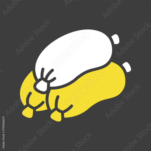 Bratwurst Sausages Glyph Vector Icon