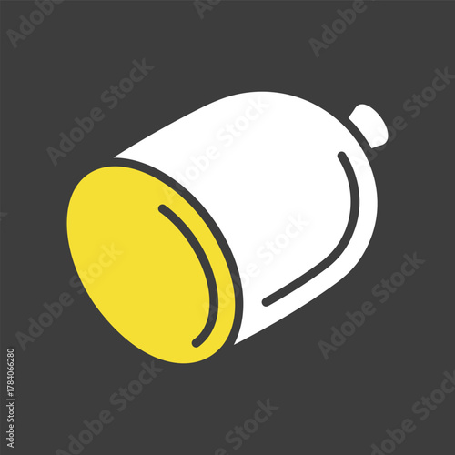 Cooked Sausage Roll Glyph Vector Icon