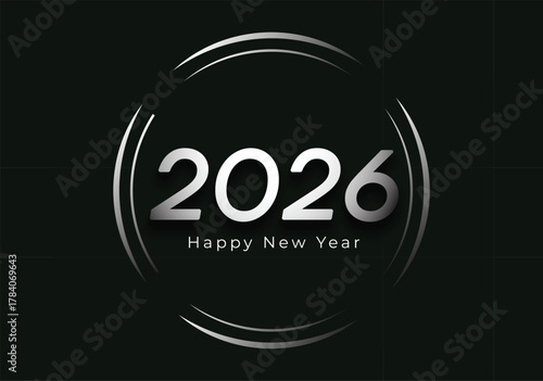 Modern 2026 new year Logo design template for business presentation with vector elements, icons, and layout concept