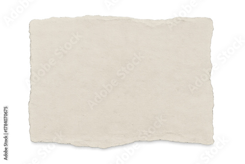 Fototapeta Naklejka Na Ścianę i Meble -  Torn paper texture blank message space with ripped edges on a transparent background for design element