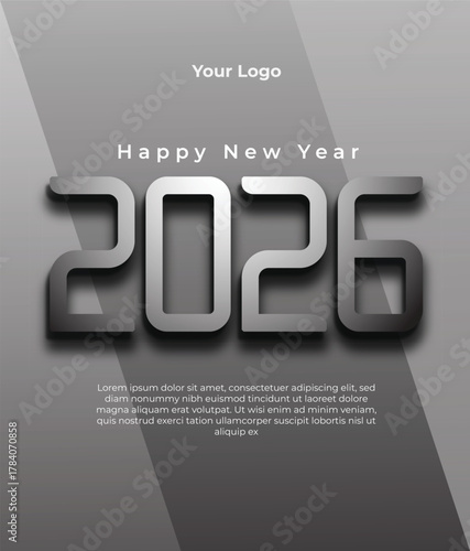 Modern 2026 new year infographic design template for business presentation with vector elements, icons, and layout concept