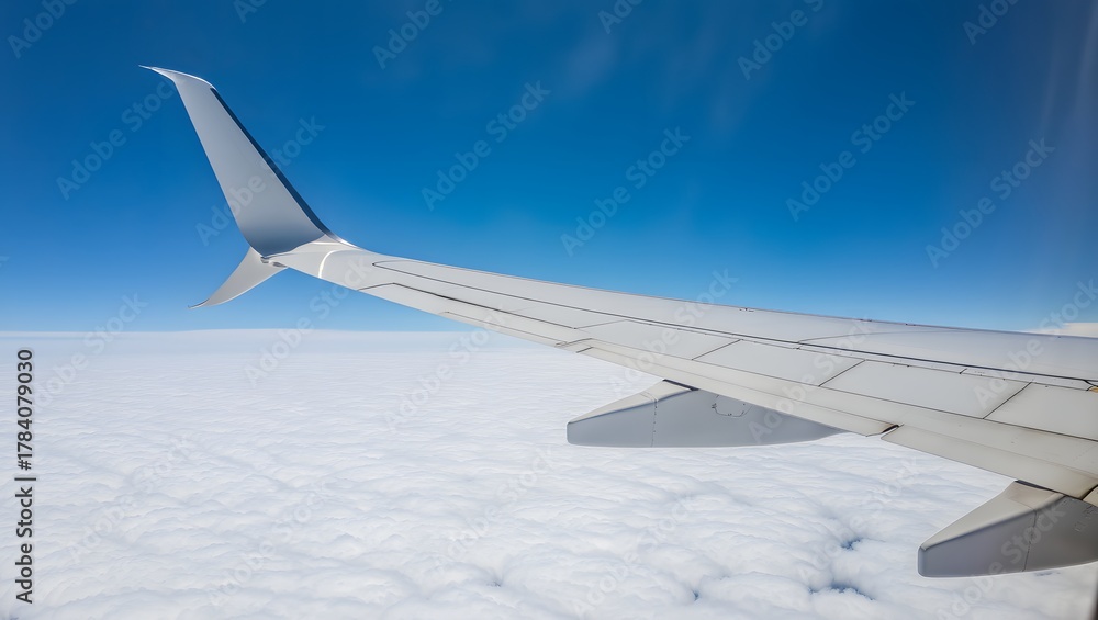 Obraz premium Breathtaking view through airplane window