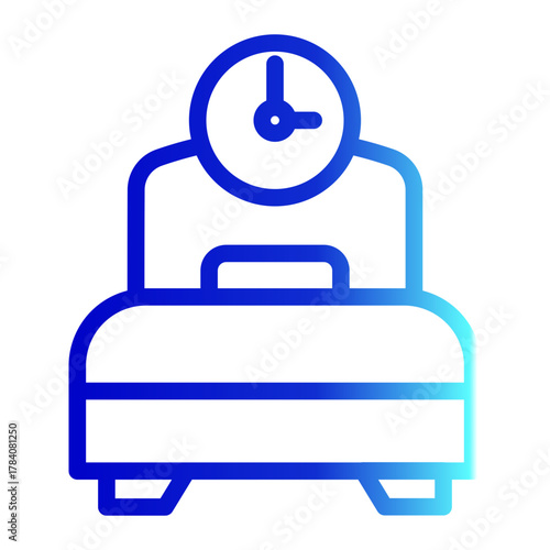 Sleep Rest Wellness Time Icon from Time Management Collection (Outline Gradient Style)