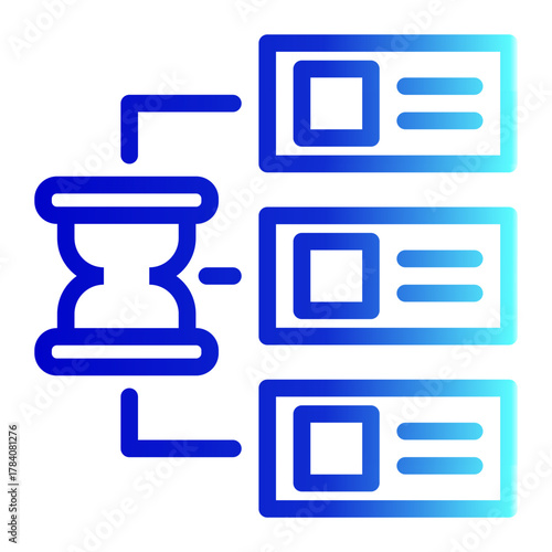 Task Planning Requirements Prediction Icon from Time Management Collection (Outline Gradient Style)