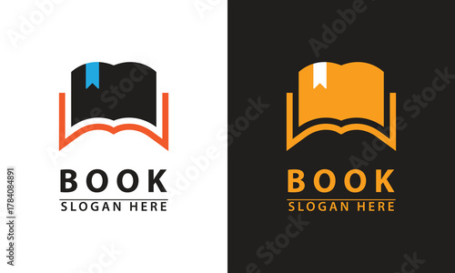 Layered open book logo with a bookmark, representing multi-volume knowledge, comprehensive learning, in-depth literature, digital access, and educational resource depth.