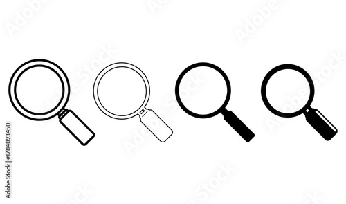 虫眼鏡のベクターイラスト　ルーペのアイコン