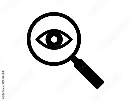 虫眼鏡のベクターイラスト　ルーペのアイコン