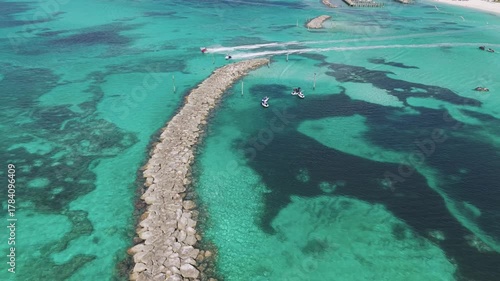 Day View Of Jet ski, Cable Beach. NASSAU, NEW PROVIDENCE, BAHAMAS. MAY 29TH 2025

