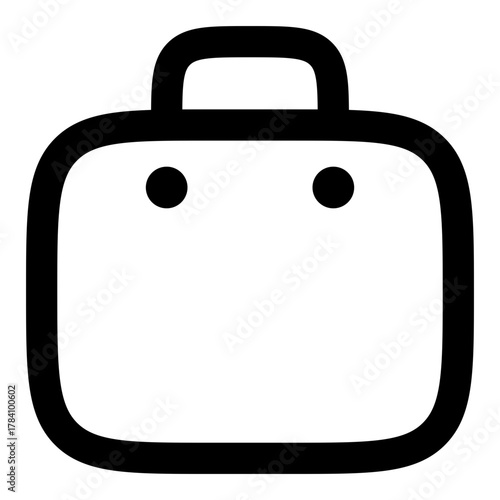 Simple briefcase icon symbolizing business travel, career, or work success. Modern, minimalist design for presentations, websites, and creative projects.