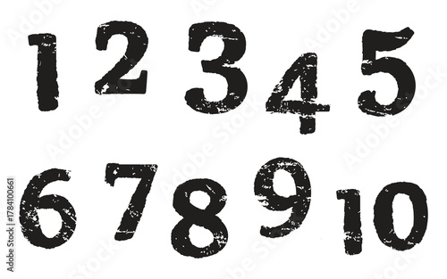 Hand-Drawn Crayon Numbers – Cute Childlike Chalk Pencil Number Set,Kids Scribble Number Set – Wax Crayon Chalk Doodle Style