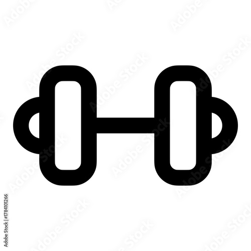 Achieve your fitness goals with this iconic dumbbell, representing strength, exercise, and a healthy lifestyle. Perfect for gyms and personal training ads