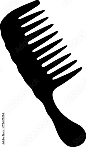 black comb isolated on white vector 