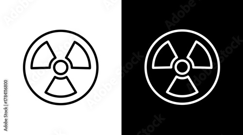 Radiation  White Icon Set Design