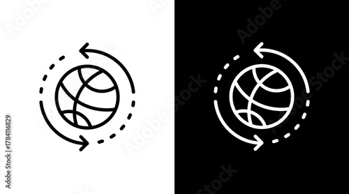 Rotate  White Icon Set Design