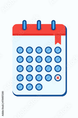 Daily Pill Reminder with Red Ribbon