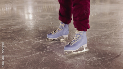Photography Ice skating on the ice rink arena with people, skating rink surface, ice skating