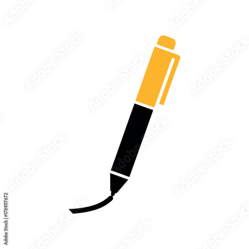 Stylized Pen Icon A Modern Graphic for Writing, Design, and Creativity