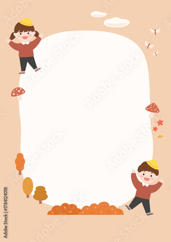 Vector illustration of cute children.