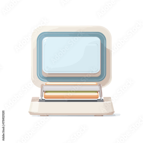 A compact sandwich maker concept vector design for food preparation