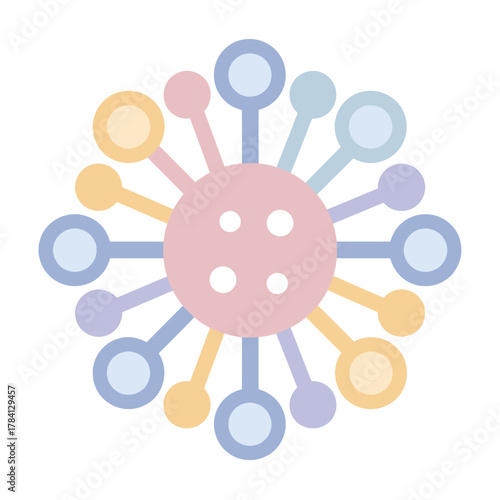 Awareness icon illustrating Covid-19 health safety measures