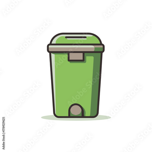 Conceptual vector illustration of a small compost food waste bin