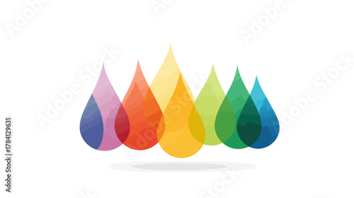 Colorful Vector Water Droplet Illustrating Sustainability Concept