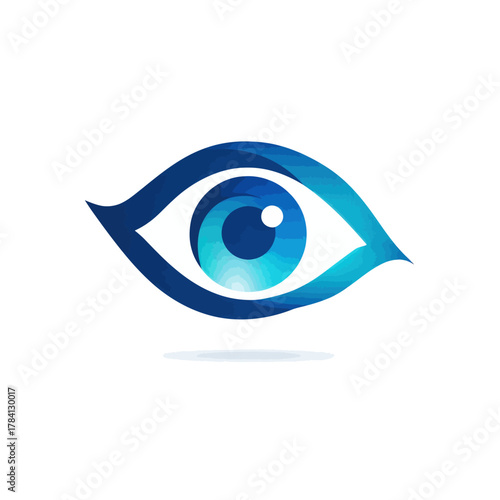 Stylized Evil Eye Nazar Symbol Design in Vector Style