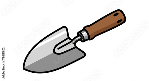 Garden Trowel Illustration Planting & Gardening Hand Tool Icon