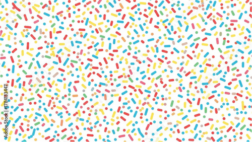 Colorful Sprinkles Pattern A Festive Background with Vibrant Multicolor Confetti