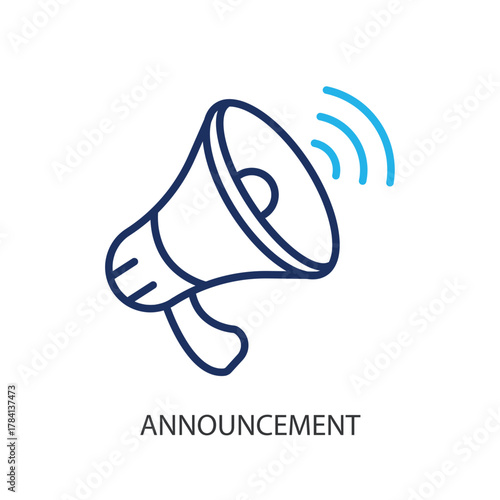 Announcement thin line icons. Original vector illustration.