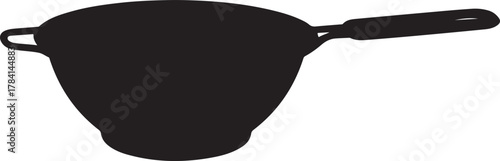 Colander kitchen utensil isolated on white background