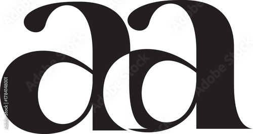 DOUBLE A logo, made from a combination of two bold black letters A, very suitable for a professional company logo