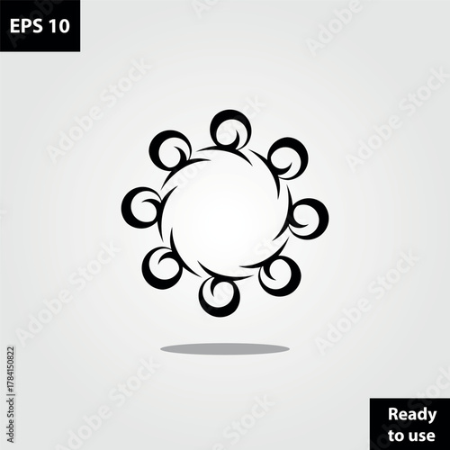 Stylish Abstract Flower Logo Branding Concept Vector