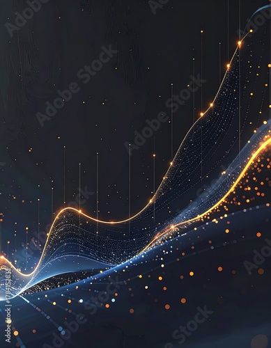 Dynamic Digital Data Visualization with Glowing Particles