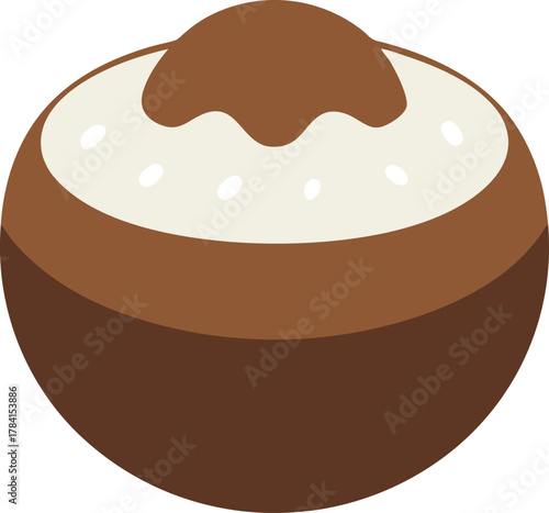 Delicious coconut lamington dessert icon