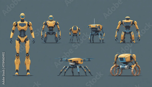 set of funny cartoon characters