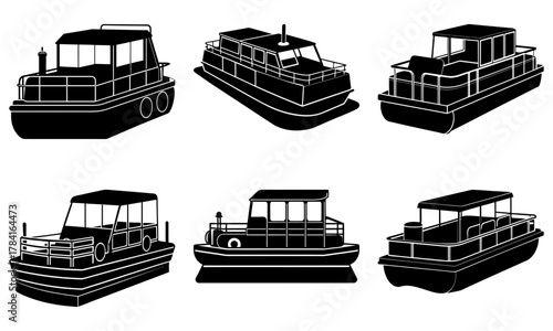 Distinctive pontoon boat collection offering a variety of styles for summer fun, luxury cruises, and leisurely lake adventures with friends and family