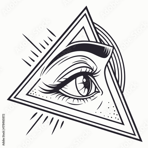 Allseeing eye inside a triangle