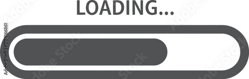 Progress bar icon indicating data loading process and internet connection status vector