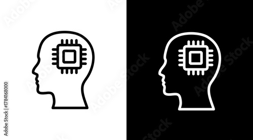 Humanoid  White Icon Set Design