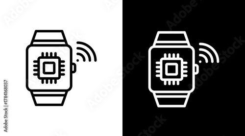 Smartwatch  White Icon Set Design