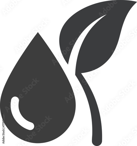 Symbol of nature's vital liquid and growth organic purity and eco friendly life essence concept vector