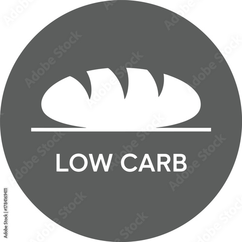 Healthy low carb bread icon simple clean design vector healthy eating diet food symbol vector