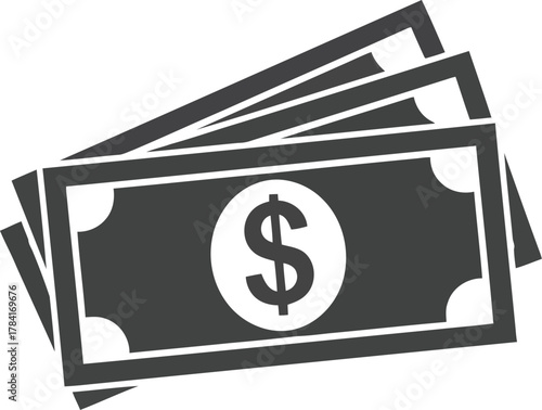 Stack of dollar bills money finance cash currency payment business investment wealth prosperity concept vector