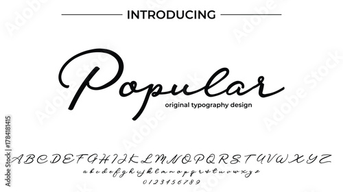 Popular - Elegant Script Font for Smooth Handwritten Design and Creative Typography