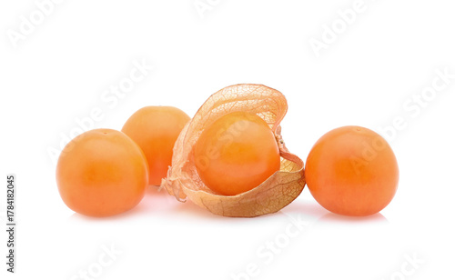 Cape gooseberry, physalis isolated on white background